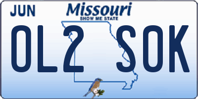 MO license plate OL2S0K