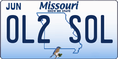 MO license plate OL2S0L