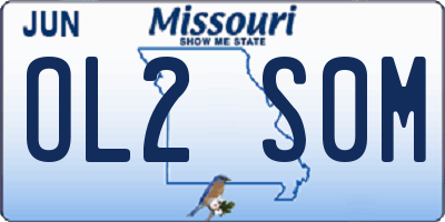 MO license plate OL2S0M