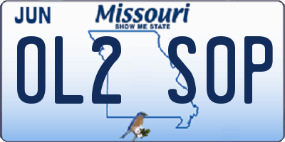 MO license plate OL2S0P