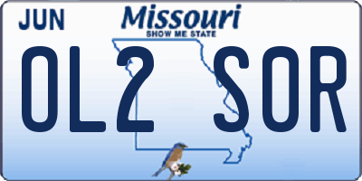 MO license plate OL2S0R