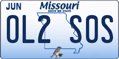 MO license plate OL2S0S