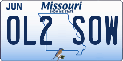 MO license plate OL2S0W