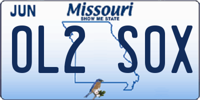 MO license plate OL2S0X