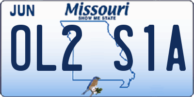 MO license plate OL2S1A