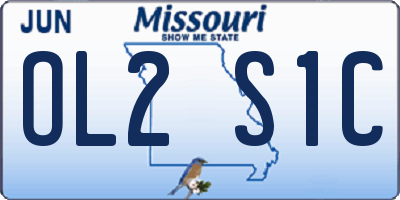 MO license plate OL2S1C