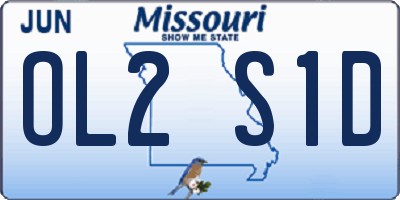 MO license plate OL2S1D