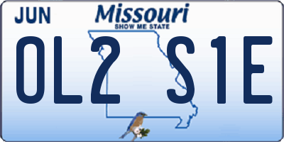MO license plate OL2S1E