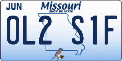 MO license plate OL2S1F