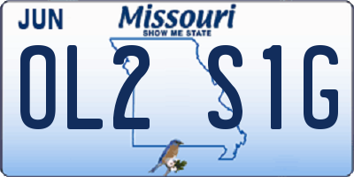 MO license plate OL2S1G