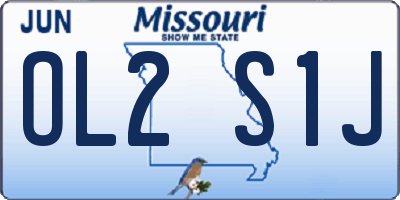 MO license plate OL2S1J
