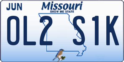 MO license plate OL2S1K
