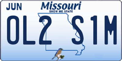 MO license plate OL2S1M