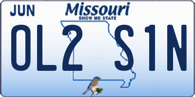 MO license plate OL2S1N