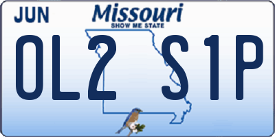 MO license plate OL2S1P