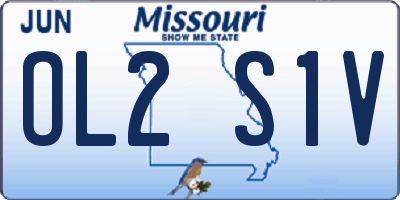 MO license plate OL2S1V