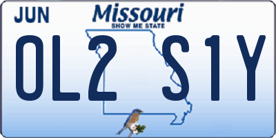 MO license plate OL2S1Y