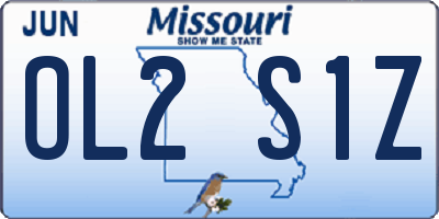 MO license plate OL2S1Z