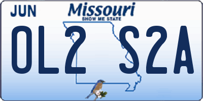MO license plate OL2S2A