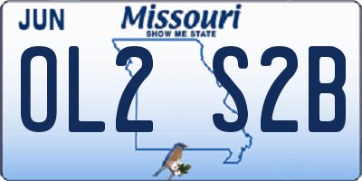MO license plate OL2S2B