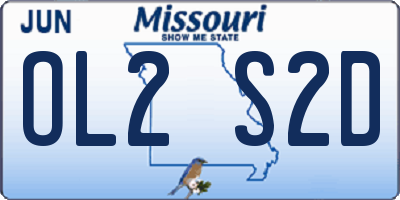 MO license plate OL2S2D