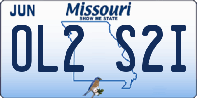 MO license plate OL2S2I