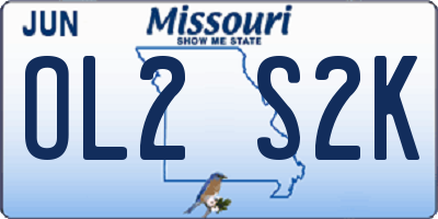 MO license plate OL2S2K