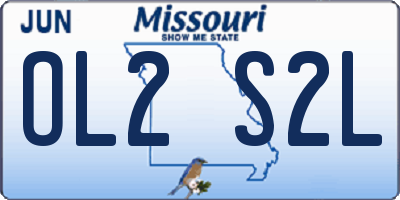MO license plate OL2S2L