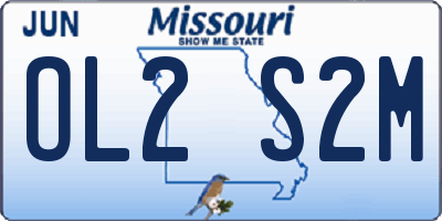 MO license plate OL2S2M