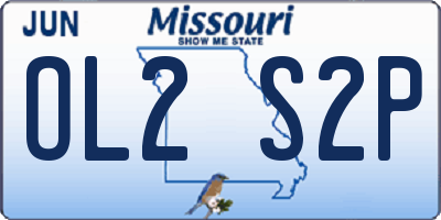 MO license plate OL2S2P