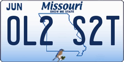 MO license plate OL2S2T