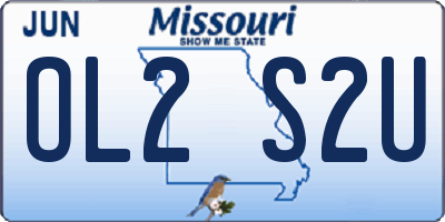 MO license plate OL2S2U
