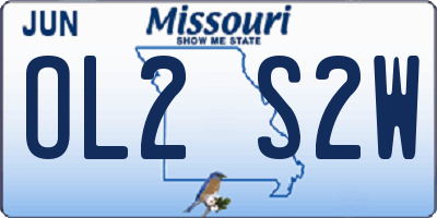 MO license plate OL2S2W