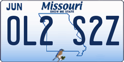 MO license plate OL2S2Z