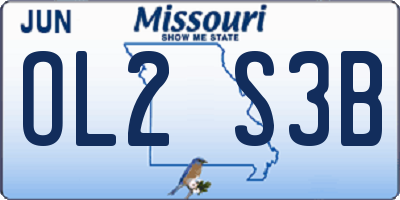 MO license plate OL2S3B