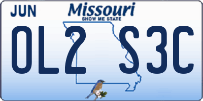 MO license plate OL2S3C