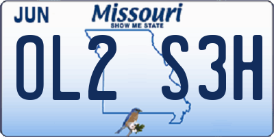 MO license plate OL2S3H
