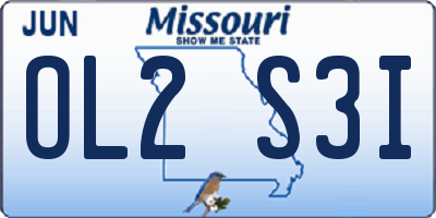 MO license plate OL2S3I
