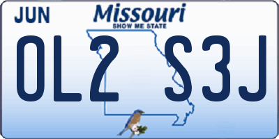 MO license plate OL2S3J