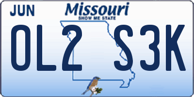 MO license plate OL2S3K