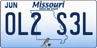 MO license plate OL2S3L