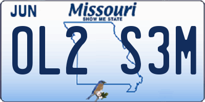 MO license plate OL2S3M