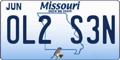 MO license plate OL2S3N