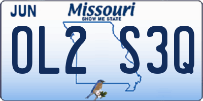 MO license plate OL2S3Q