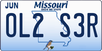 MO license plate OL2S3R