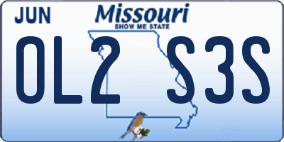 MO license plate OL2S3S