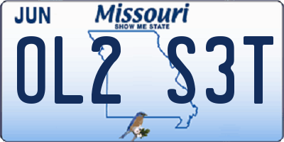 MO license plate OL2S3T