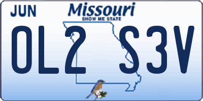 MO license plate OL2S3V