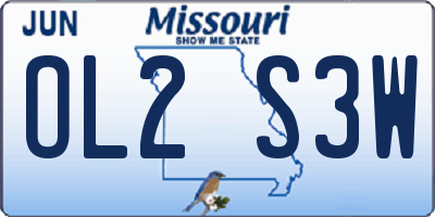MO license plate OL2S3W