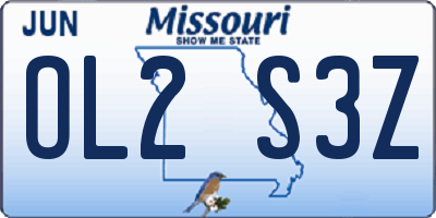 MO license plate OL2S3Z